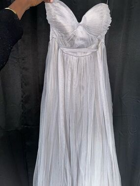 Windsor Strapless Gray Pleated Gown